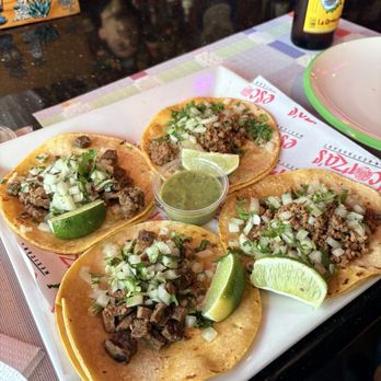 Escorza's Mexican Restaurant - Steak and ground beef tacos. - Mexican Near Me - Wantagh, New York