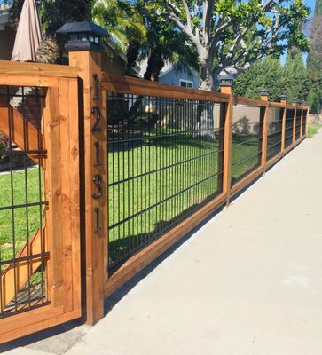Custom Design Fences - We build a variety of custom fences. We have had several customers send us pictures of fences/styles, from which we use as inspiration to build their completely unique fence. Popular styles include: X-Fences, Cable Rail Fences, Hog Wire Fences, and Glass/Wood Fences.