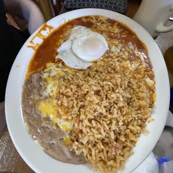 Rosita's Place - Enchiladas rice and beans with egg on top. - Mexican Near Me - Phoenix, Arizona Rosita's Place - Enchiladas rice and beans with egg on top. - Mexican Near Me - Phoenix, Arizona