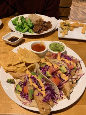 Photo of Village Natural - New York, NY, US. Fish Tacos Sesame Soy Chicken Delight