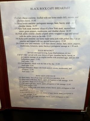 Menu photo 8 Black Rock Cafe Pahoa, HI