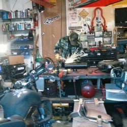 The Doctor's Office Motorcycle Restoration - The Doctor operating at his office!