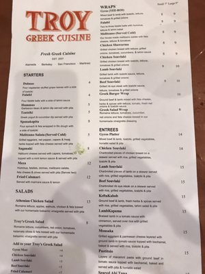 Menu photo 8 Troy Greek Cuisine Berkeley, CA Menu photo 8 Troy Greek Cuisine Berkeley, CA
