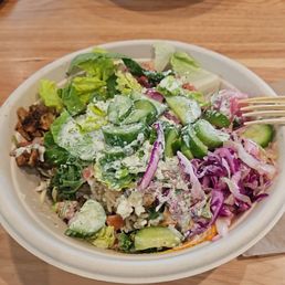 Half grains half protein bowl Half grains half protein bowl