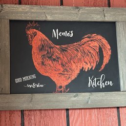 a rooster on a chalkboard a rooster on a chalkboard