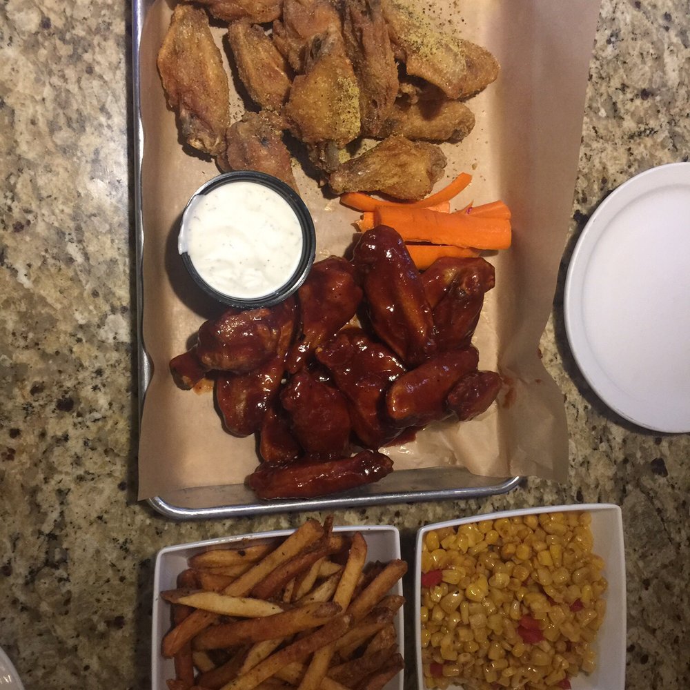 AWSOM - Lemon pepper, honey BBQ, fries and corn. $35 for 25 pieces - Chicken Wings Near Me - Paramount, California AWSOM - Lemon pepper, honey BBQ, fries and corn. $35 for 25 pieces - Chicken Wings Near Me - Paramount, California