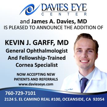 Davies Eye Center - Dr. Kevin Garff Announcement - Ophthalmologists Near Me - Oceanside, California