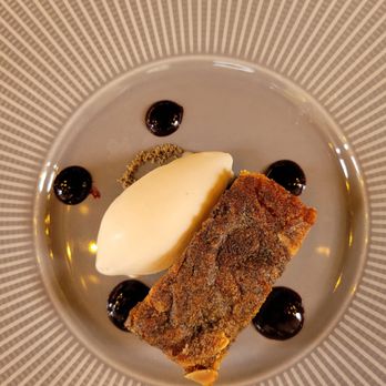 Kata Robata - This delectable dessert was so delicious. Blueberry cake with Earl Grey Ice Cream. - Sushi Bars Near Me - Houston, Texas Kata Robata - This delectable dessert was so delicious. Blueberry cake with Earl Grey Ice Cream. - Sushi Bars Near Me - Houston, Texas
