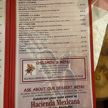 Hacienda Mexicana - Menu meals and kids - Mexican Near Me - Highland Falls, New York Hacienda Mexicana - Menu meals and kids - Mexican Near Me - Highland Falls, New York