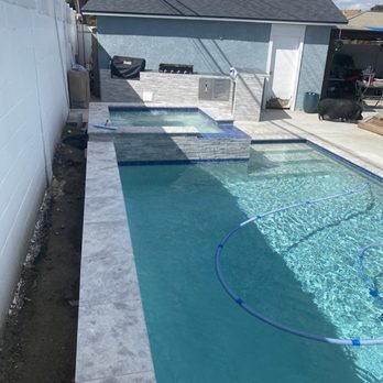 Premier Pools & Spas - South Bay - New pool and jacuzzi. Completely different backyard! - Pool & Hot Tub Service Near Me - Long Beach, California