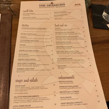 The Dearborn - Menu - New American Near Me - Chicago, Illinois The Dearborn - Menu - New American Near Me - Chicago, Illinois