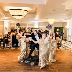 The Tiffany Ballroom at The Four Points by Sheraton Norwood - Fun wedding entrance - Tiffany Ballroom reception