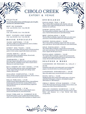 Menu photo 2 Cibolo Creek Bulverde, TX Menu photo 2 Cibolo Creek Bulverde, TX