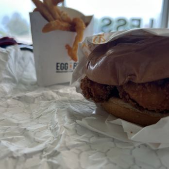 Egg N Bird - Country burger w/fries - Chicken Shop Near Me - Plano, Texas