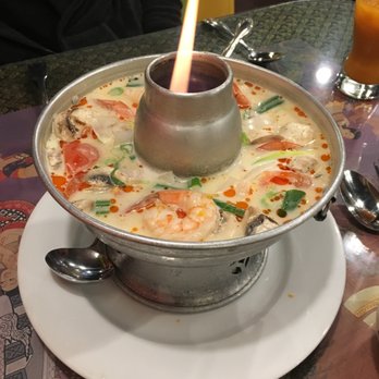 Elephant Cafe - Tom kha soup with shrimp (large) - Thai Near Me - Lake Forest, California