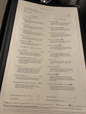 Menu photo 7 Khao Thai and Sushi Scottsdale, AZ