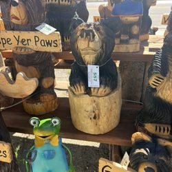 Fairplay Furniture Consignment - Wooden hand carved bears