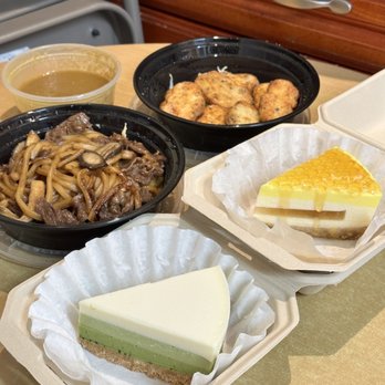 KoKoLo Donburi - Beef Gyudon Bowl - Wagyu Beef Bowl, Fried Fish Tofu, Japanese matcha mousse cake, honey lemon cheesecake - Japanese Near Me - Livermore, California