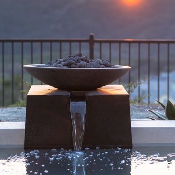 Outdoor Fire and Patio - Low Profile Concrete Fire Bowl with Bullet Burner! - Outdoor Furniture Stores Near Me