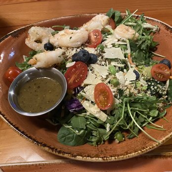 Lodge Wood Fired Grill - Centralia - Power Greens Salad with add-on Shrimp - American Near Me - Centralia, Washington Lodge Wood Fired Grill - Centralia - Power Greens Salad with add-on Shrimp - American Near Me - Centralia, Washington