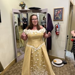Bernsteins Fashions - Horrible experience! Don't ever shop there! They do not stand behind their dresses. This dress was supposed to be champagne/matching flowers