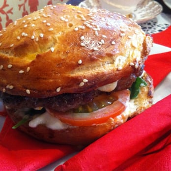 The Sunshine Bakery - Burger with homemade piccalilli! - Bakeries Near Me - Leeds, XWY