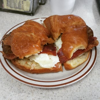 BLT's Breakfast Lunch & Takeout - This is Mike's invention: the Monster Croissandwich! Delicious... - Breakfast & Brunch Near Me - Lynn, Massachusetts