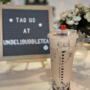 Unbelibubble - Rose Black Milk Tea with Brown Sugar C.B. - Bubble Tea Near Me - Atlanta, Georgia