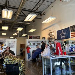 Santi's Barber Shop - Busy on super bowl sunday