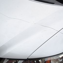 Before (dented and paint scraped) Before (dented and paint scraped)