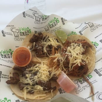 Yayo's O.m.g! - Two Azada tacos and one legend taco - no onions or cilantro - Food Trucks Near Me