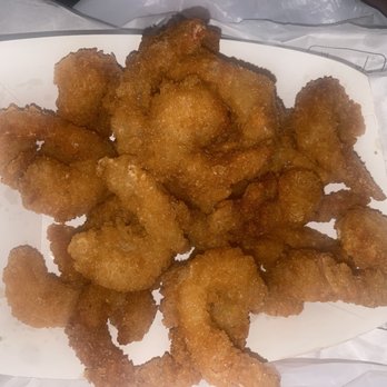 Village Inn Fish & Chips - Bf's fried shrimp. He said it was crispy but overall bland. - Seafood Near Me - Long Beach, California Village Inn Fish & Chips - Bf's fried shrimp. He said it was crispy but overall bland. - Seafood Near Me - Long Beach, California