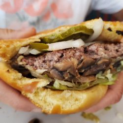 Red Robin Gourmet Burgers and Brews - Standard burger + mushrooms