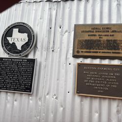 Texas Cotton Gin Museum - Historic plaque