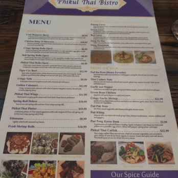Phikul Thai Bistro - Menu. - Thai Near Me - Kansas City, Missouri