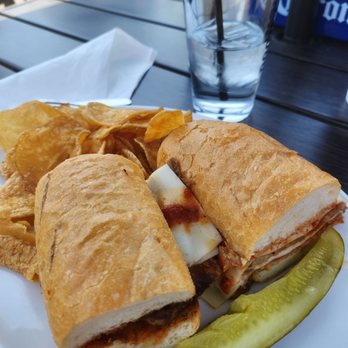 Pronto's - Holy Moly eggplant parmesan on garlic bread with chips - Pizza Near Me - Glendale Heights, Illinois Pronto's - Holy Moly eggplant parmesan on garlic bread with chips - Pizza Near Me - Glendale Heights, Illinois