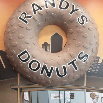 Randy’s Donuts - This photo op one. I just wish they either paint the bumps like sprinkles or remove them, it comes off more bagel than donut. - Coffee & Tea Near Me - San Diego, California