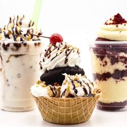 Lil cakes and Creamery - Milk shake and cake & cream bowel
