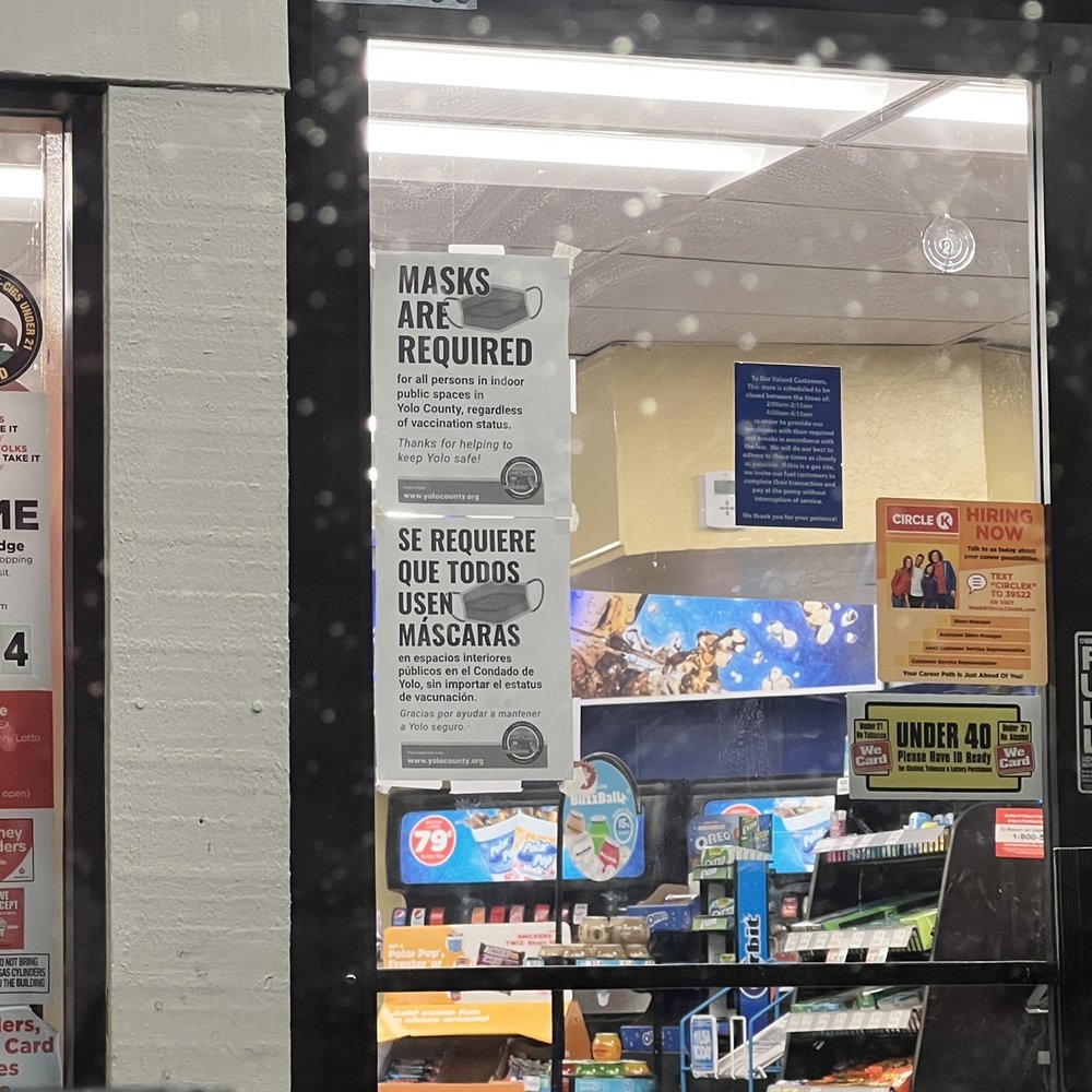 Circle K - a store front with a sign in the window - Convenience Stores Near Me - Davis, California