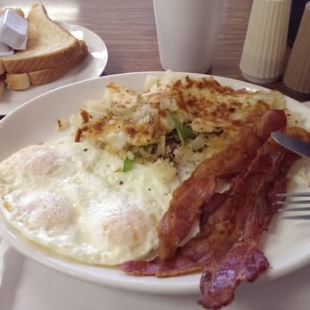 Fabulous Burger - Eggs, hashbrown, and bacon with some toast. - Burgers Near Me - Gardena, California