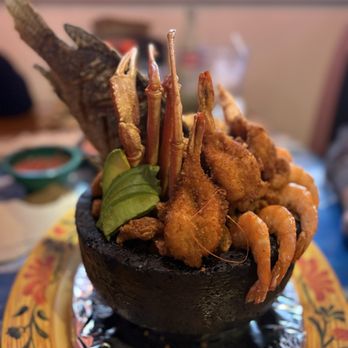 El Nayarita - Molcajete, can't remember which one but it was around $60-70 - Seafood Near Me - Houston, Texas El Nayarita - Molcajete, can't remember which one but it was around $60-70 - Seafood Near Me - Houston, Texas