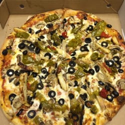 Not my regular choice of toppings, but still hit the spot.