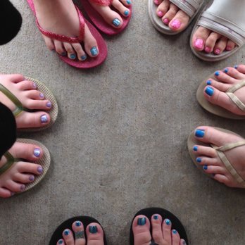 Elle Nails - Family pedi! - Nail Salons Near Me - Tolland, Connecticut