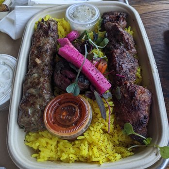 Mazra - Beef and Lamb Double Kabob - Mediterranean Near Me - San Bruno, California