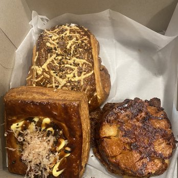 Bake Sum - Okinomayaki danish, spam masubi croissant, and the cheese garlic pull apart. - Desserts Near Me - Oakland, California