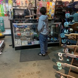 Zumiez - Trent helping out this little guy and did great! We loved the customer interaction and positive attitude he had during our service.