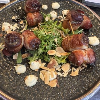 The Guilt Free Glutton - Bacon wrapped dates! Can never go wrong! - New American Near Me - Las Vegas, Nevada