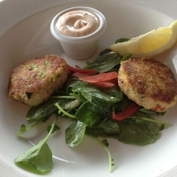 Scoma's Restaurant - Dungeness Crab Cakes on Watercress Salad - Seafood Near Me - San Francisco, California Scoma's Restaurant - Dungeness Crab Cakes on Watercress Salad - Seafood Near Me - San Francisco, California