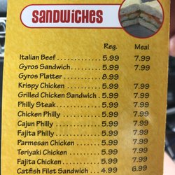 Moe's Fish Chicken & Grill - Sandwiches