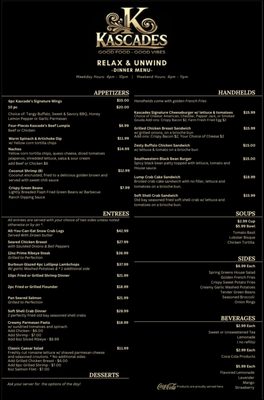 Menu photo 1 Kascades Virginia Beach, VA Menu photo 1 Kascades Virginia Beach, VA